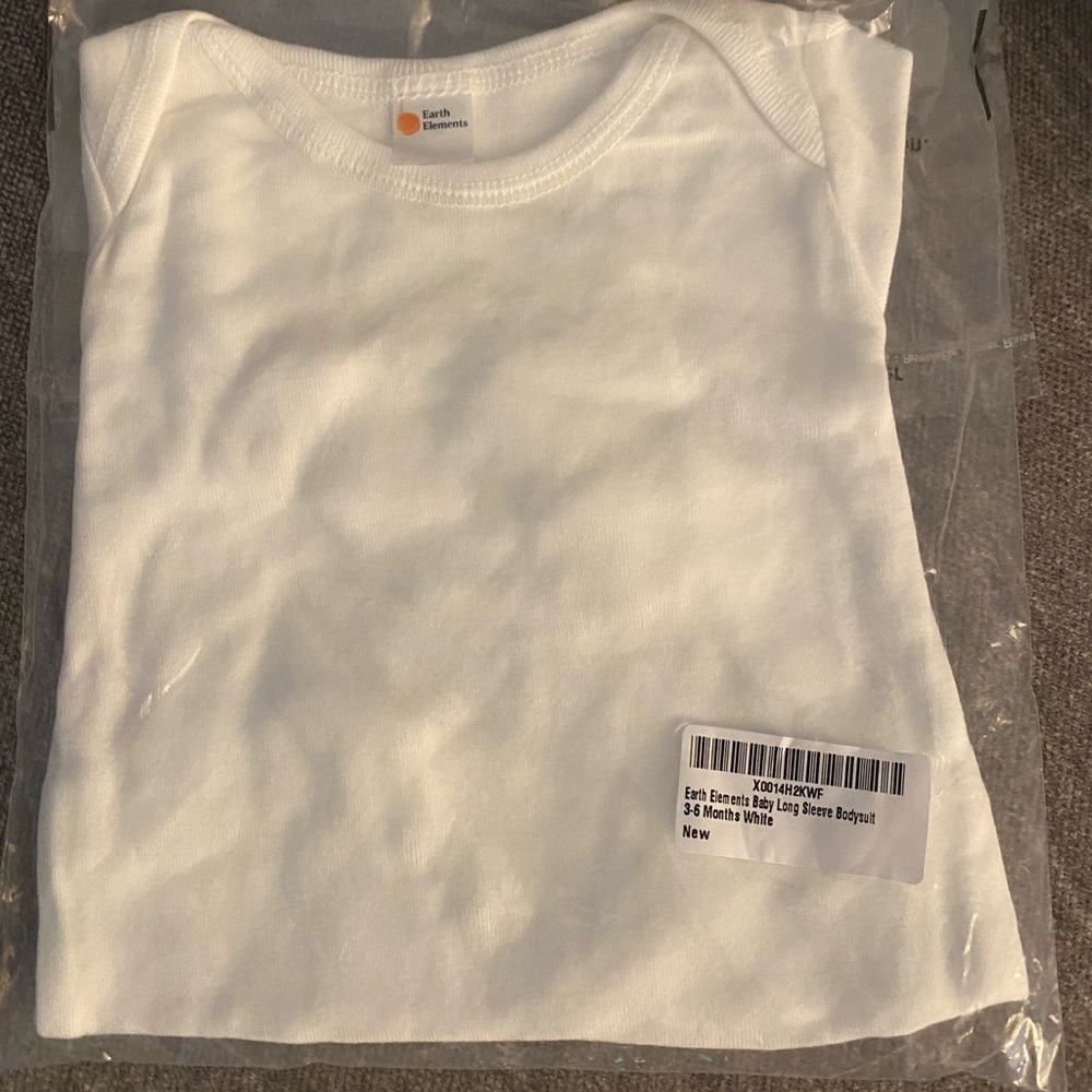 White Infant Long-sleeve Onesie